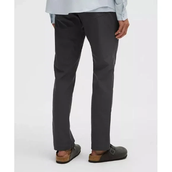 LULULEMON ABC Classic Fit‎ Warpstreme Mens Pants Size 36 Gray 5-Pocket Chino EUC